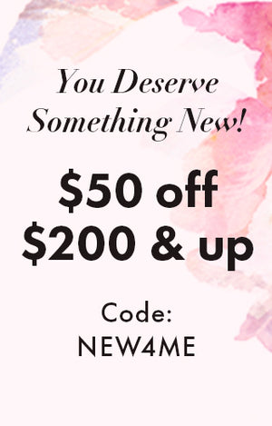 Pink background with $50 off $200 + extra 30% off clearance. Code: NEW4ME